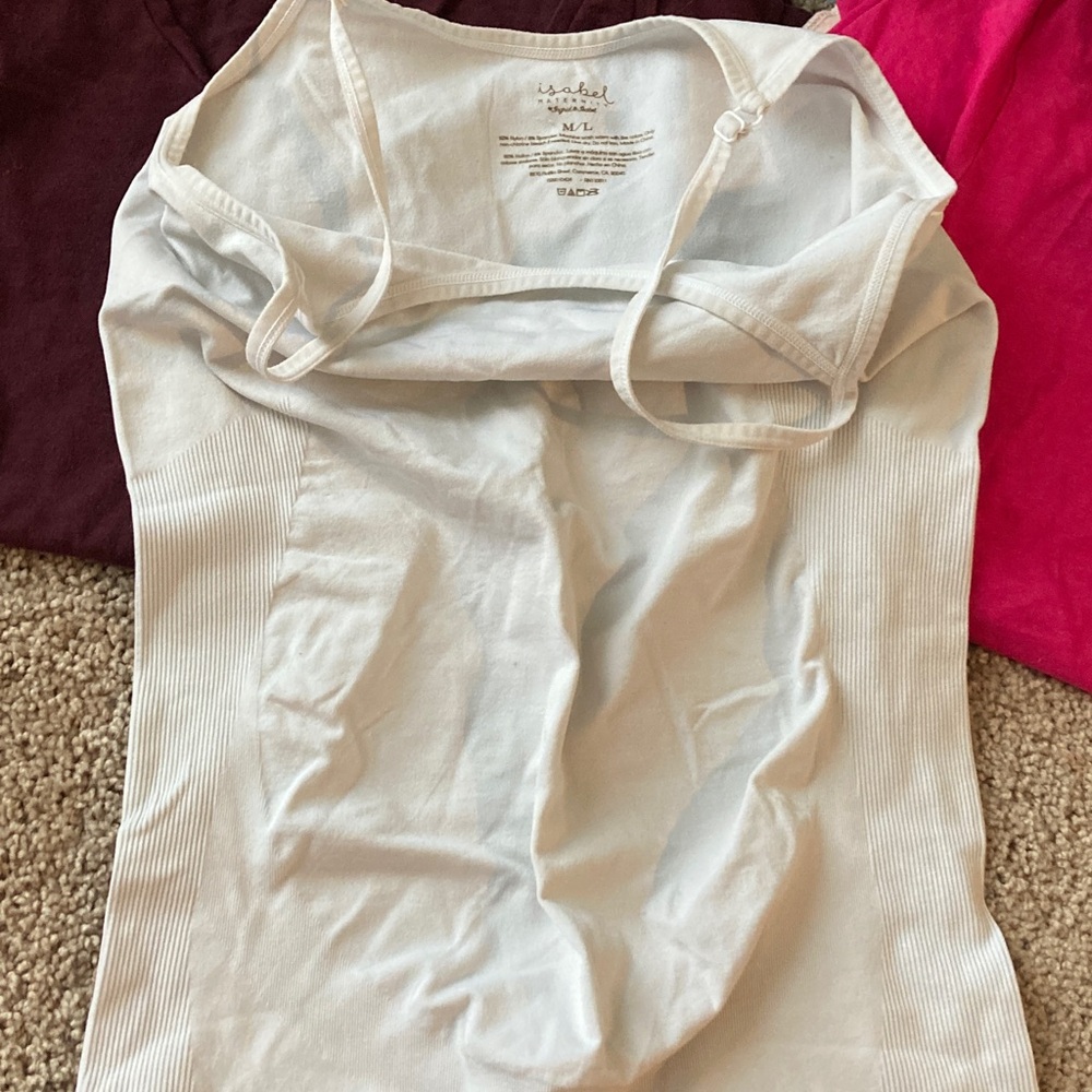 Summer Short Sleeve and Tank Top Cotton Modal Blend Maternity Bundle Sz Medium - Picture 2 of 7